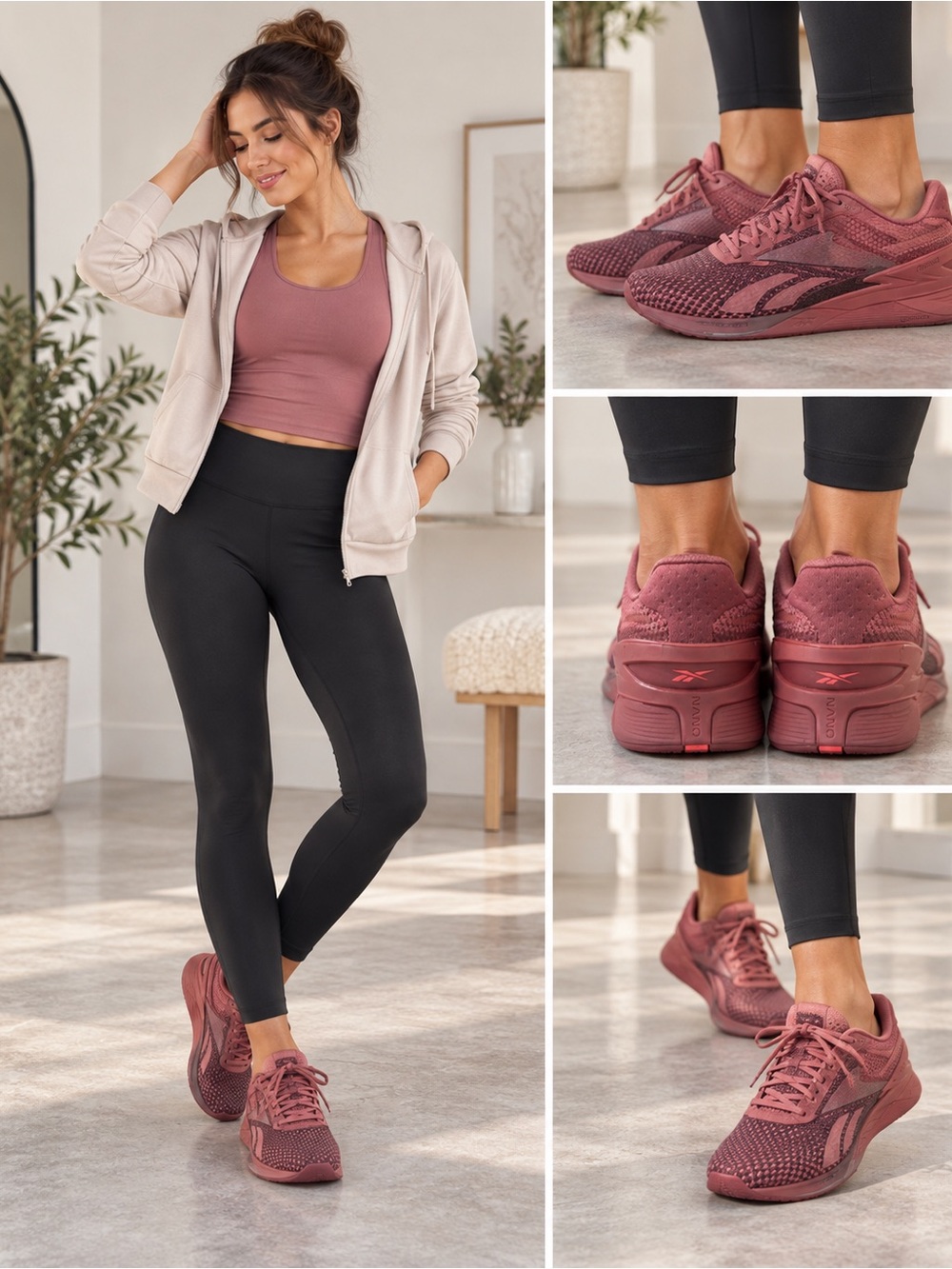 Reebok Nano Women’s Size 8 Training Shoes Dusty Rose Mauve Athletic Sneakers